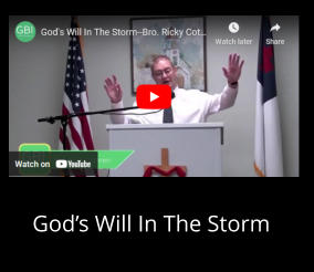 God’s Will In The Storm